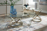 Bay Furniture Gallery - Ashley Furniture - Crimonti Table (Set of 3) - Occasional Table Set (3/CN) / Champagne - T273-13